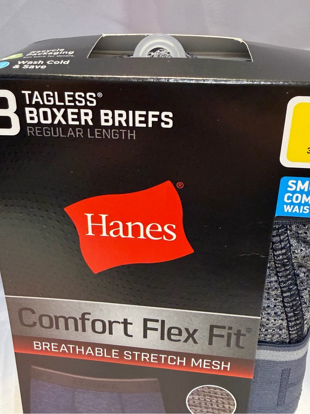 Hanes Tagless Boxer Briefs regular length- size L 36-38”